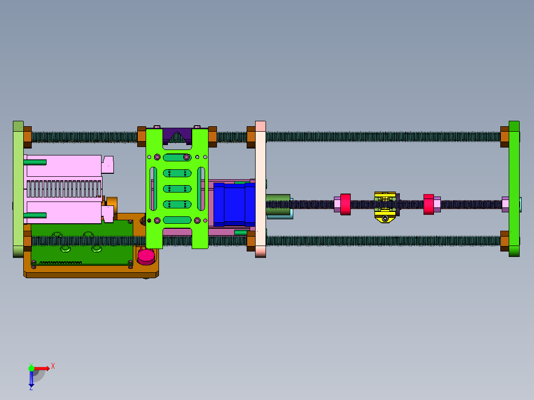 伺服移动快速智能绕线机俯视图