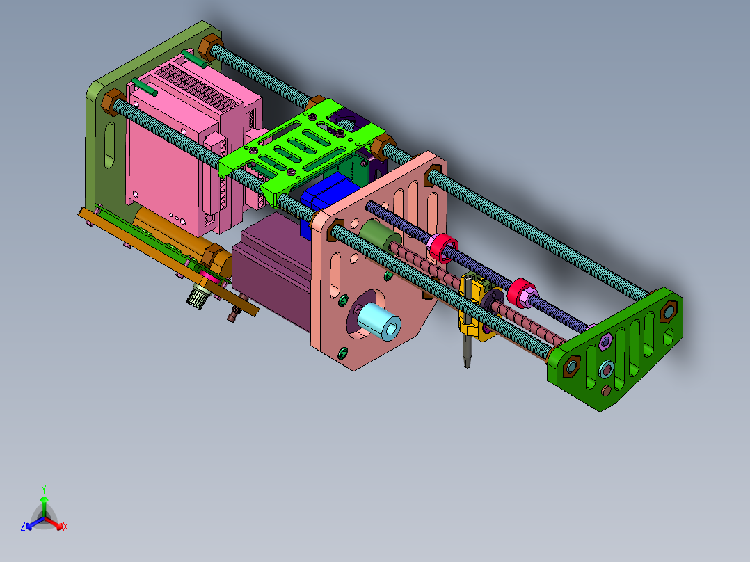 伺服移动快速智能绕线机正等轴测图