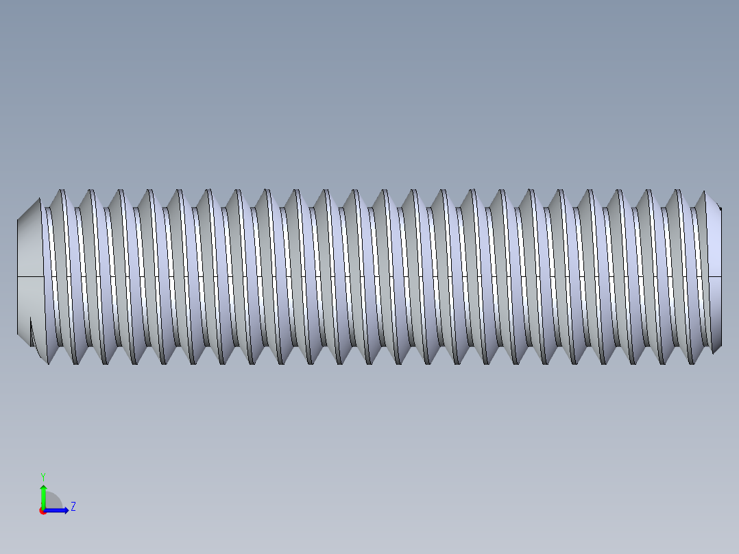 UNC 平头紧定螺钉-UNC SET SCREW 0.375 x1.500.STEP左视图