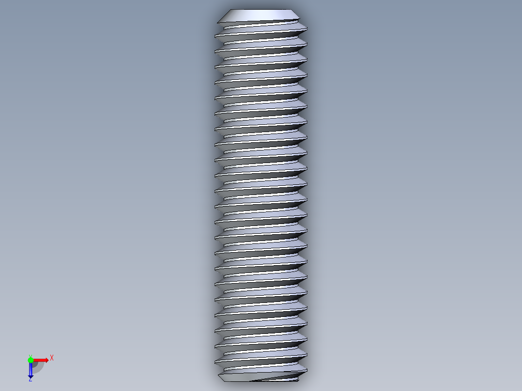 UNC 平头紧定螺钉-UNC SET SCREW 0.375 x1.500.STEP俯视图