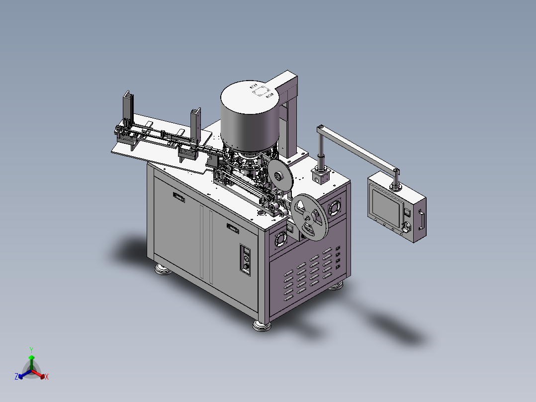 编带机电感编带测试NG分选一体机3D模型正等轴测图
