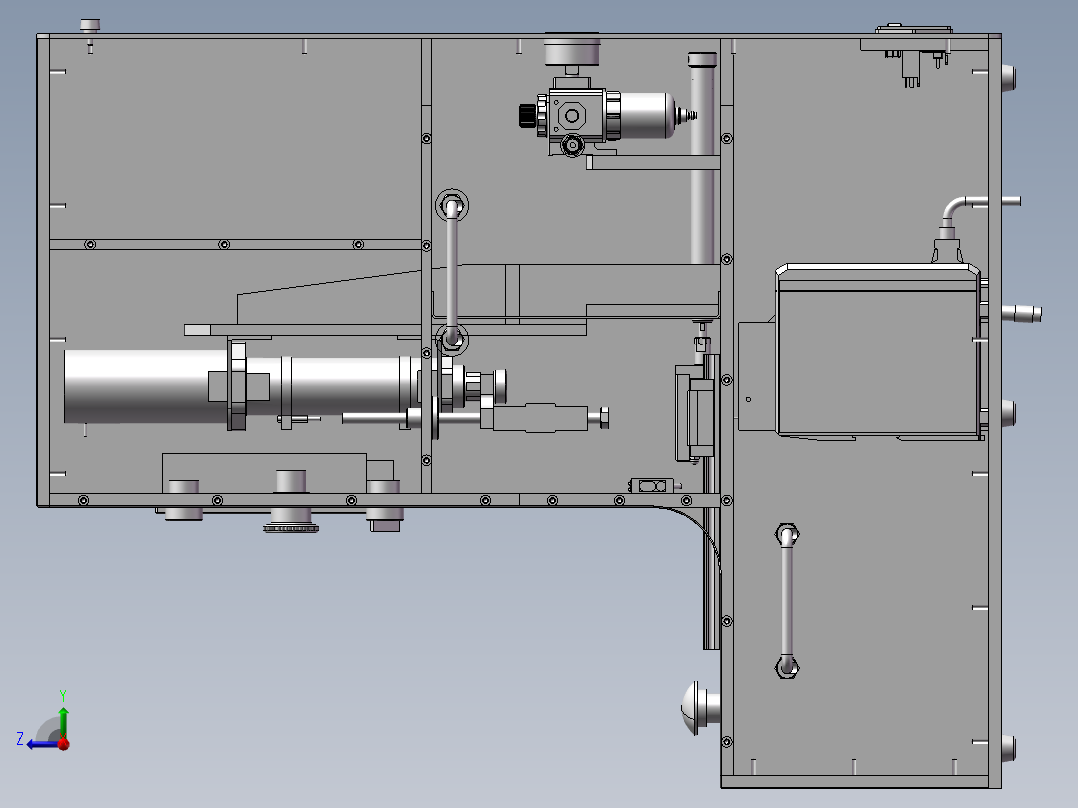 系列急停按钮行程及压力测试设备右视图