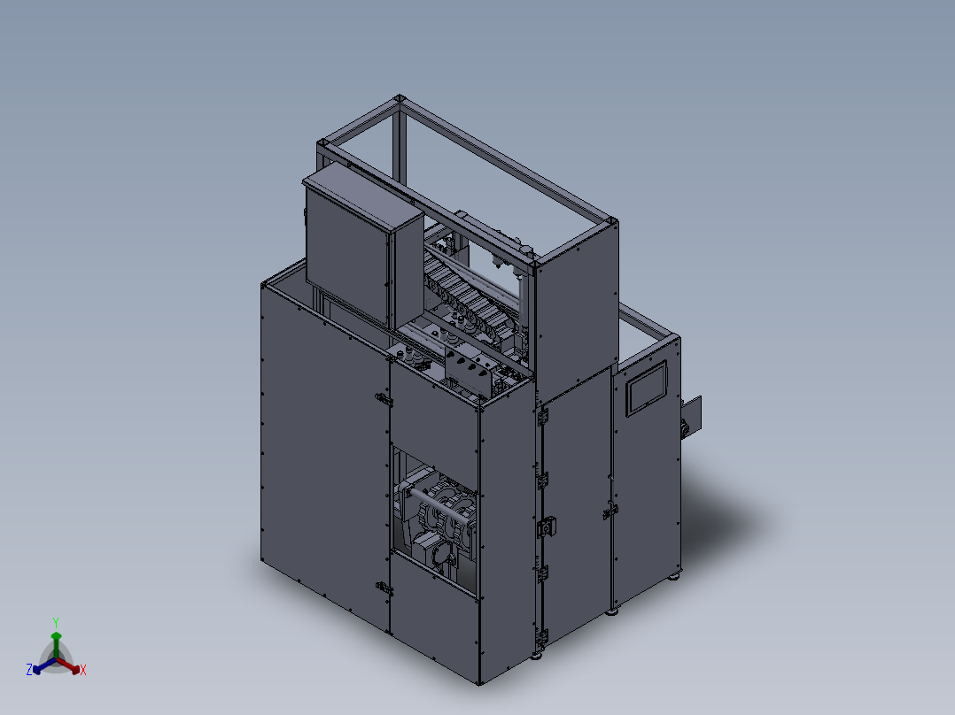 啤酒自动装箱正等轴测图