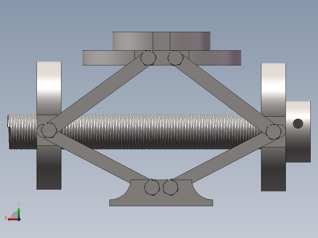剪式千斤顶后视图