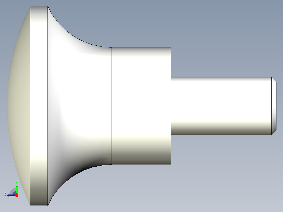 手輪把手2454(B)-3D多系列多零件图纸模型右视图