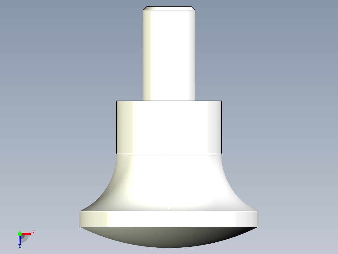 手輪把手2454(B)-3D多系列多零件图纸模型俯视图