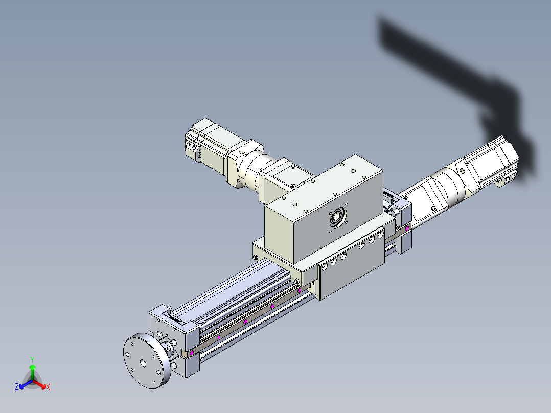 威洛博直线电机模组EB6ZR-L140-S180-LZ575K-Z575K-MS3主视图