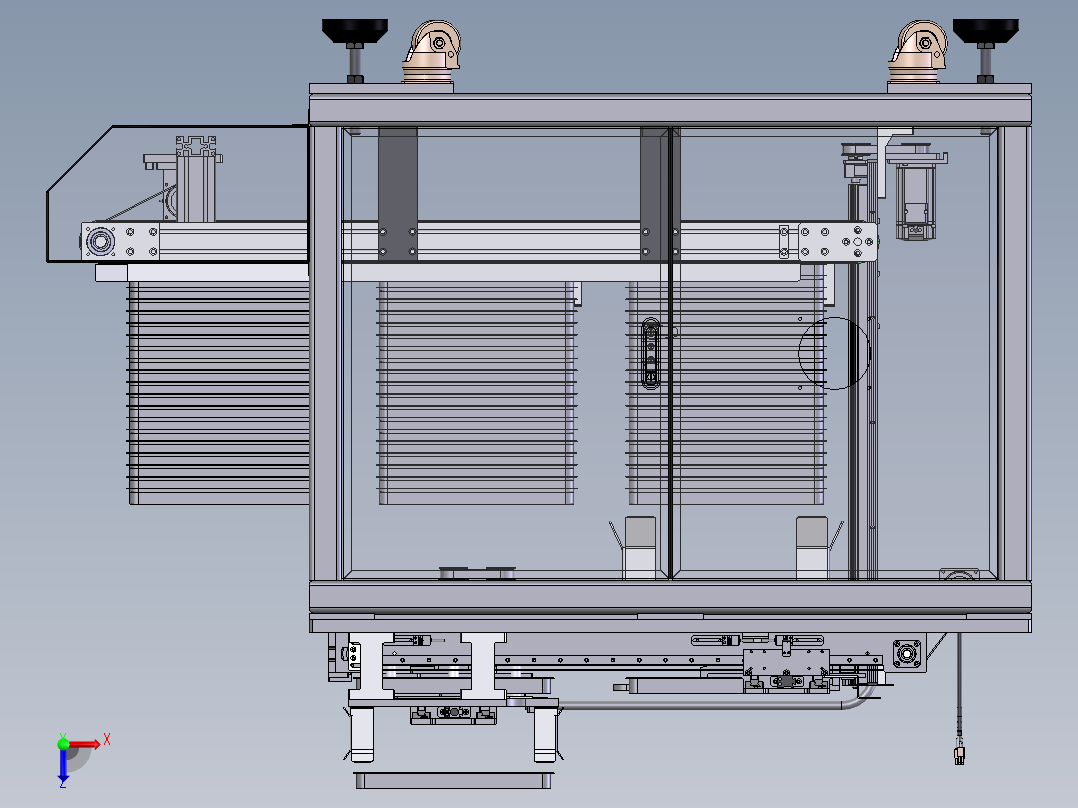 TRAY盘上料机俯视图