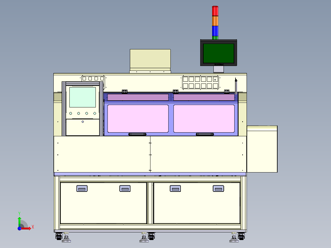 多工位FOG本压设备sw18可编辑前视图