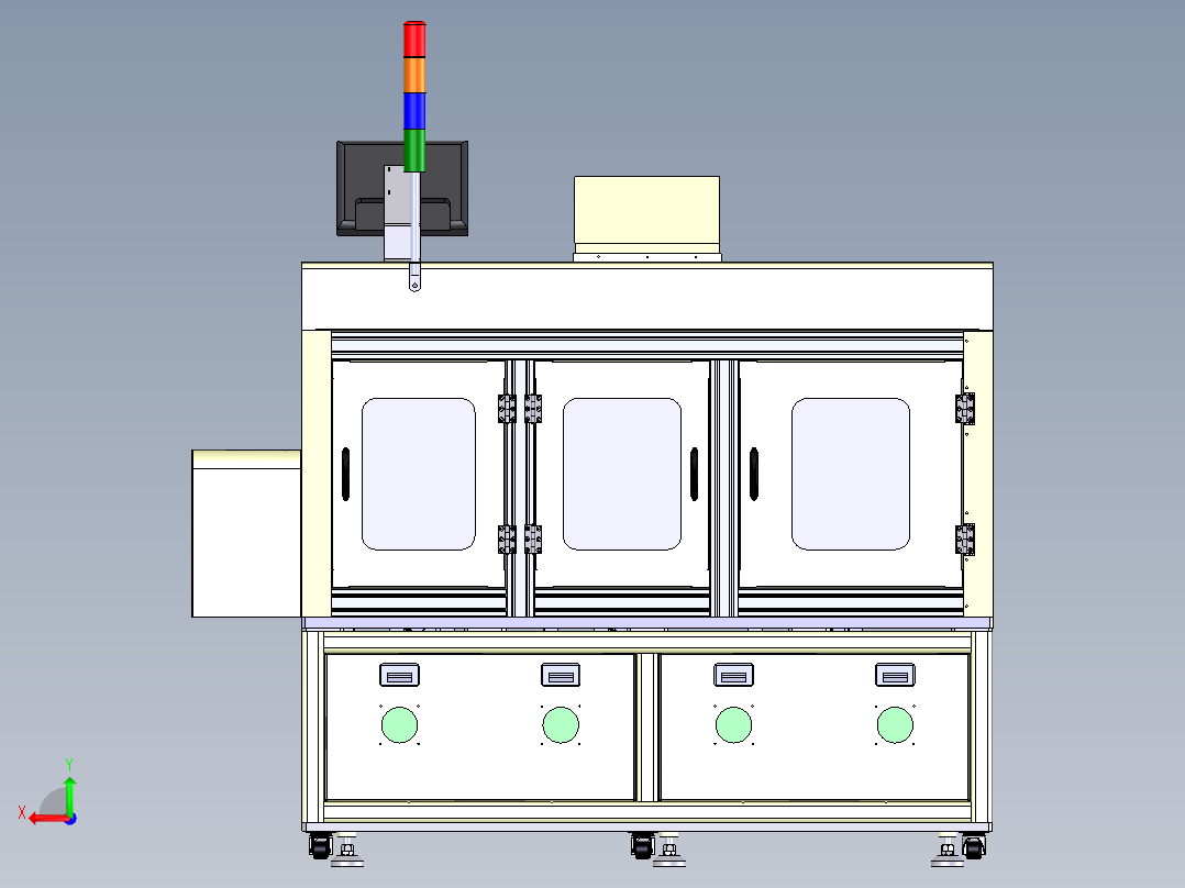 多工位FOG本压设备sw18可编辑后视图