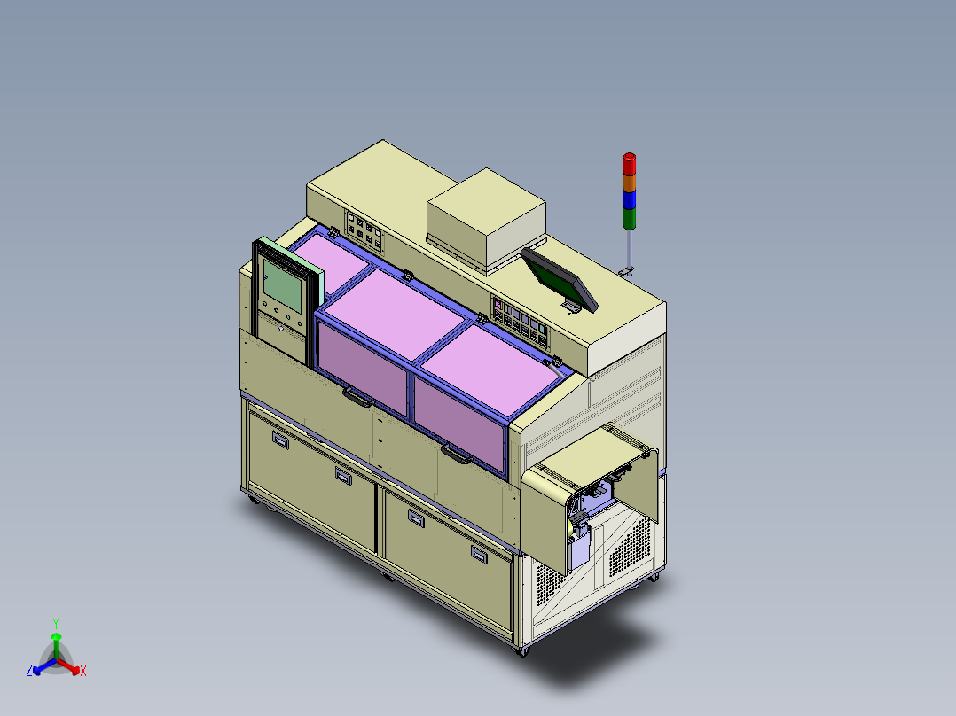 多工位FOG本压设备sw18可编辑正等轴测图
