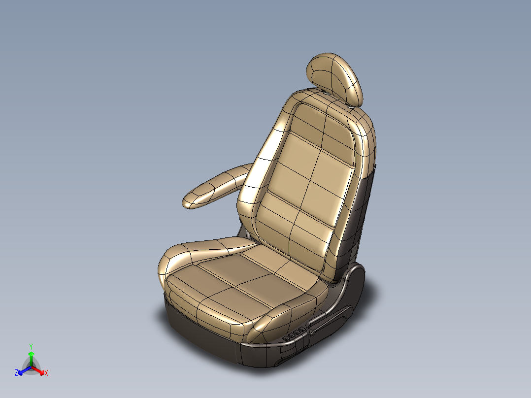 汽车座椅 (77)正等轴测图