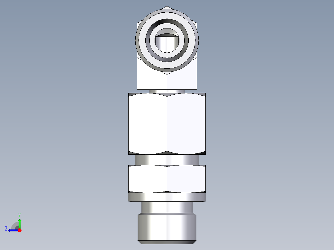 卡套式工业通用硬管接头EO_Assembled_adjustable_standpipe_elbow_EVW10SROMD71右视图