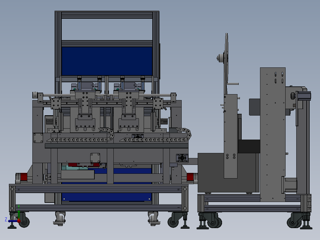 软包装理袋困扎设备右视图