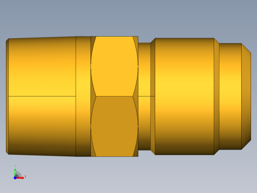扩口式工业通用硬管接头Male Connector 48F-12-12前视缩略图