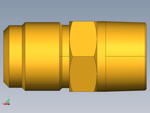 扩口式工业通用硬管接头Male Connector 48F-12-12后视缩略图