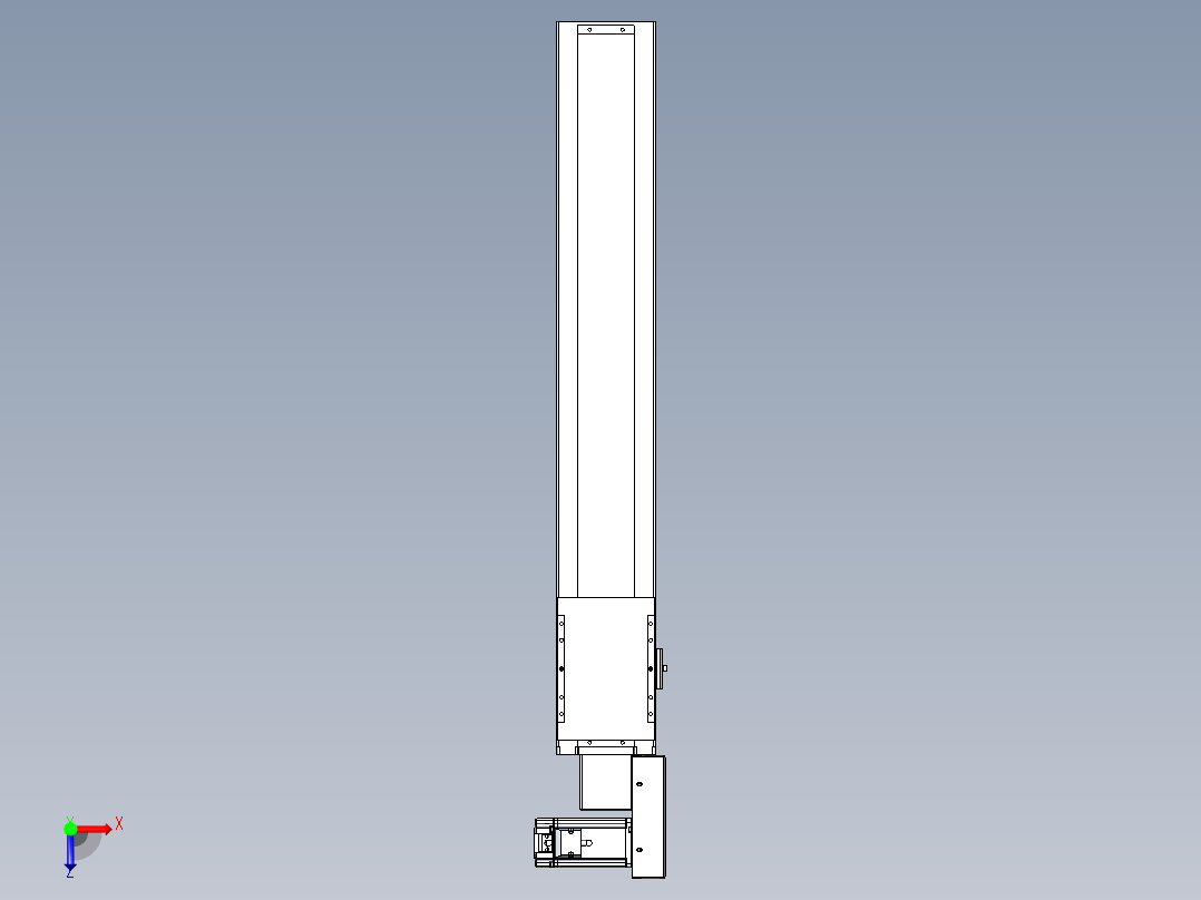 同步带全封闭直线模组TPA-HCB-120D-90-L650-MR-C-P40-N3俯视图