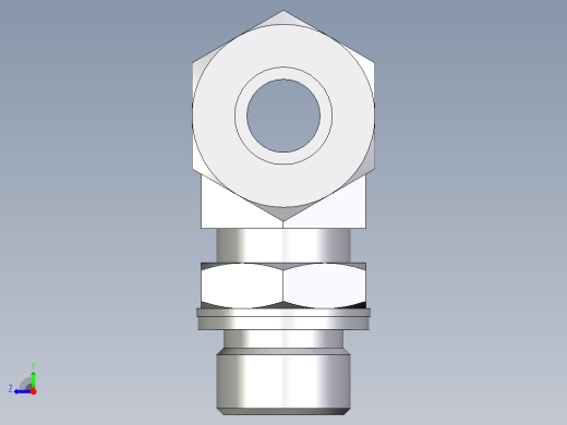 卡套式工业通用硬管接头EO_Adjustable_locknut_branch_tee_TEE16ZSMCF右视缩略图