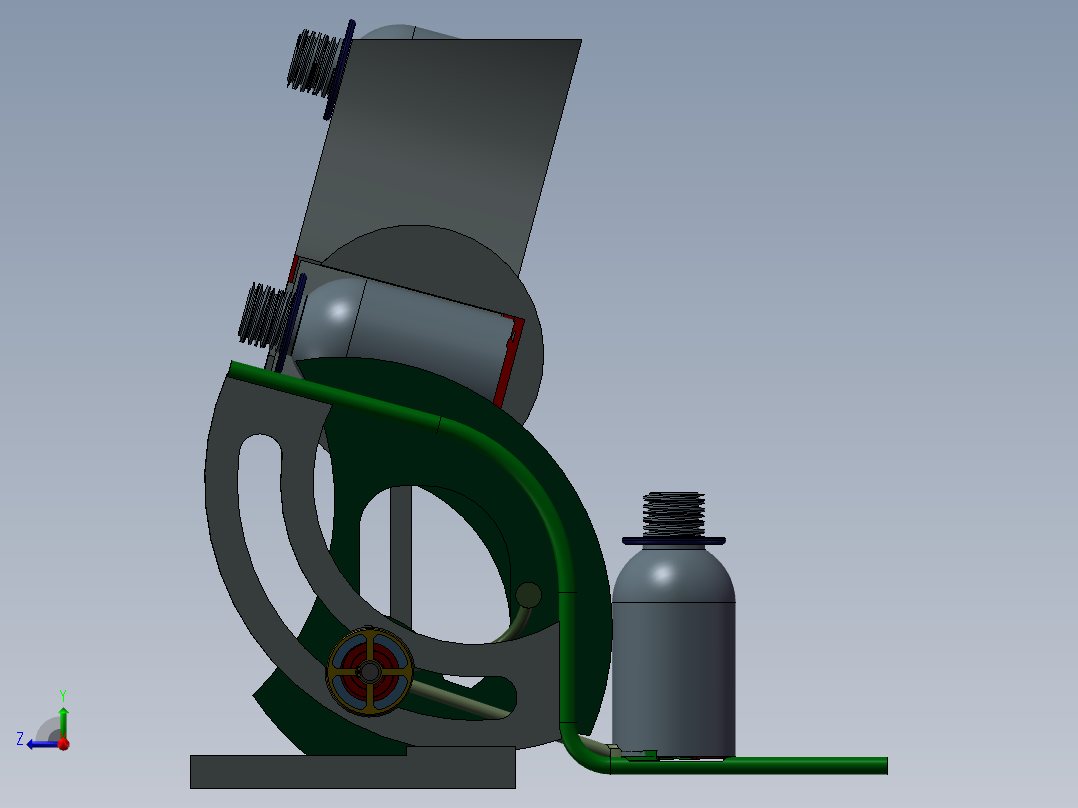 饮料瓶传送装置右视图