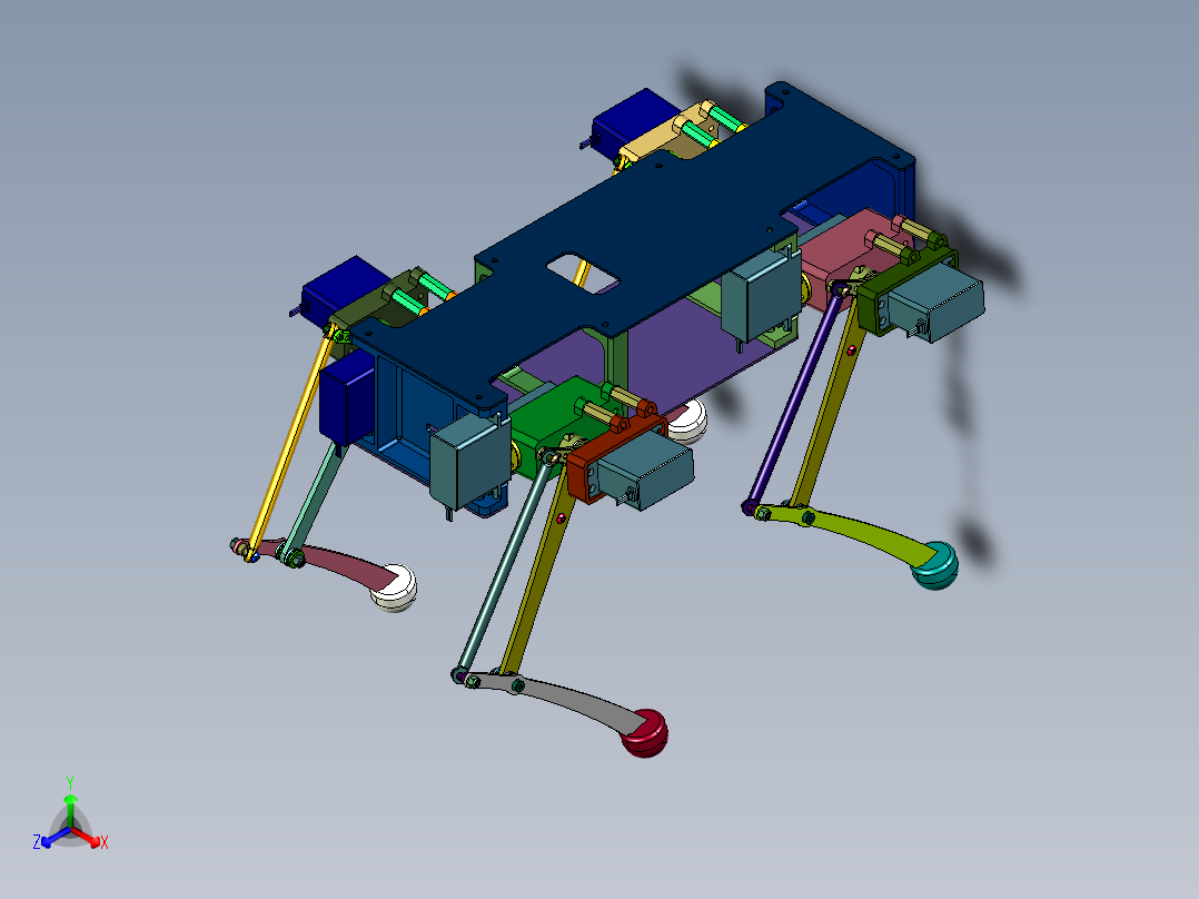 自由行走学习四足机器人