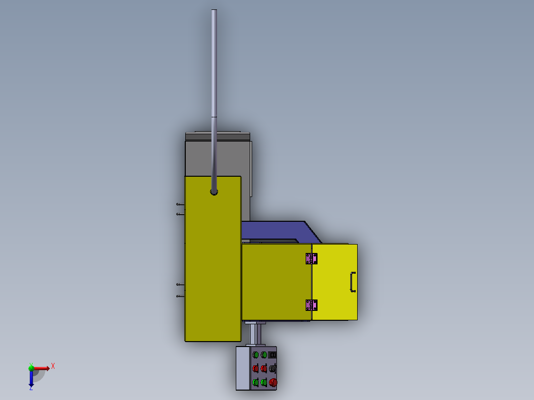 步进送料机俯视图