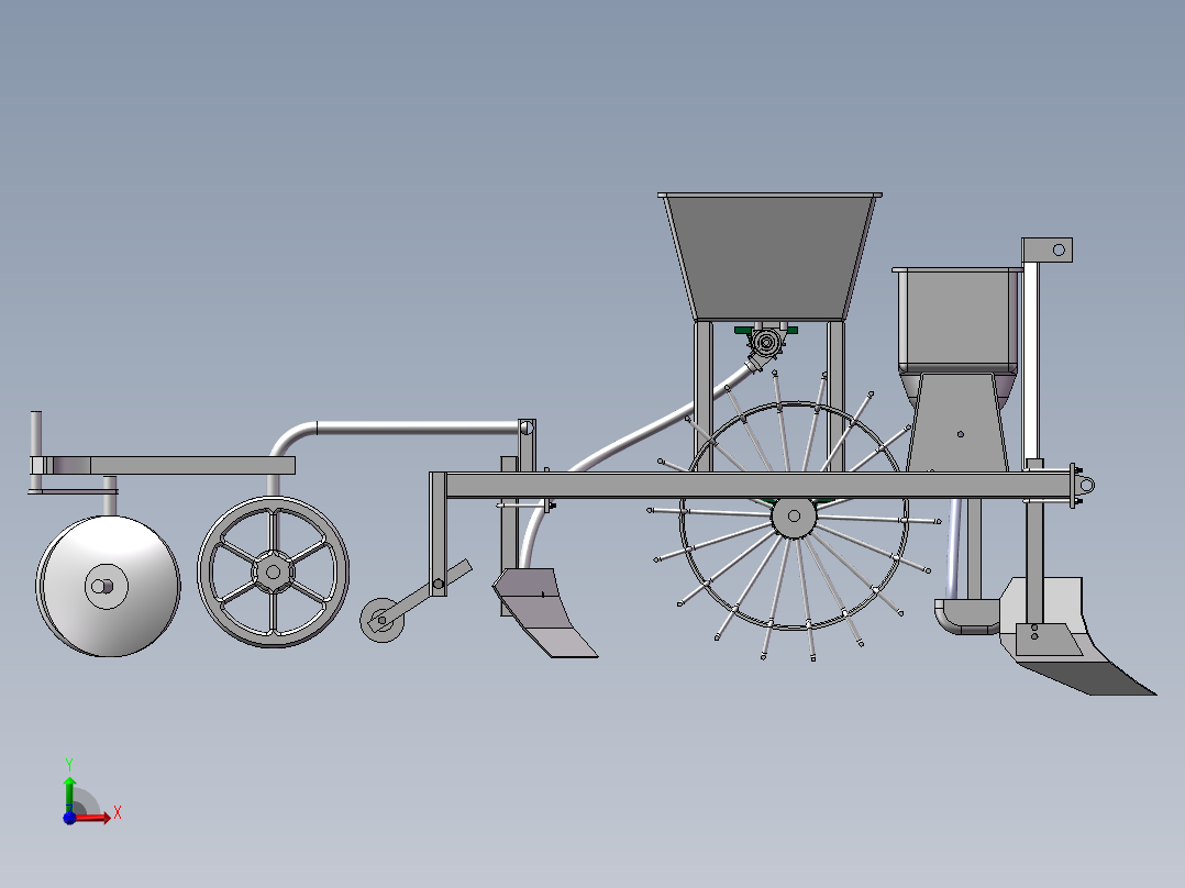 花生播种施肥一体机100前视图