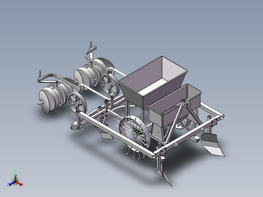 花生播种施肥一体机100正等轴测缩略图