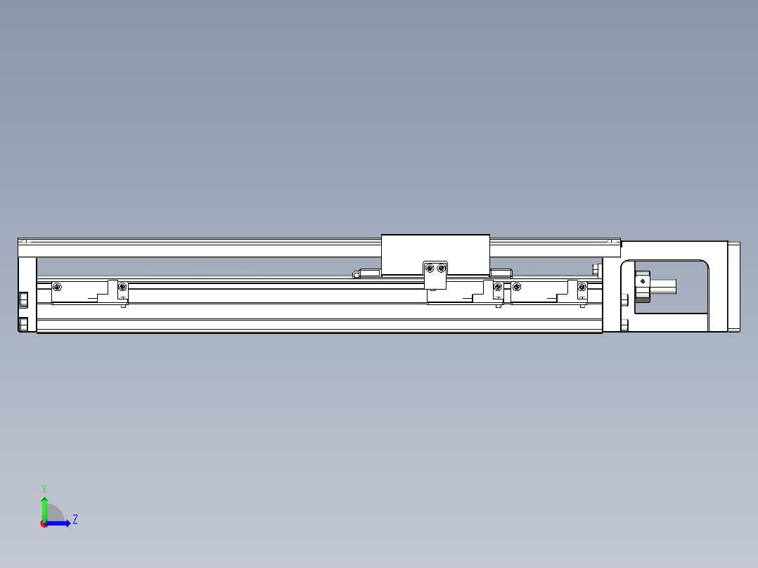 TPA-KNR-86E-1610C-L250A1-M-BJ60-N3线性模块铝制底座左视图