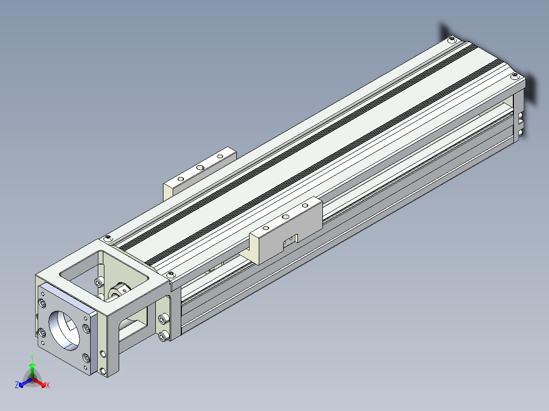 TPA-KNR-86E-1610C-L250A1-M-BJ60-N3线性模块铝制底座正等轴测图