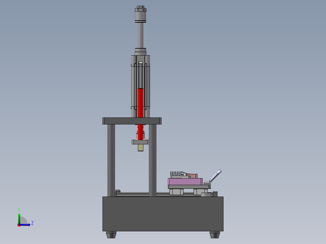 半自动散热片组装设备sw17可编辑左视图