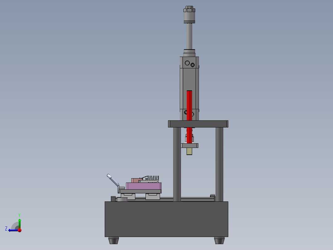 半自动散热片组装设备sw17可编辑右视图