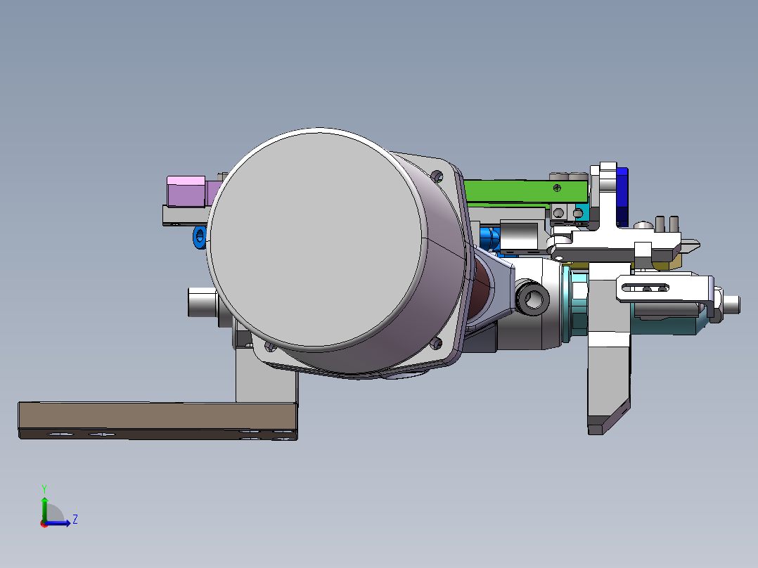 门板自动钻孔拉钉机构（sw19可编辑+工程图）左视图