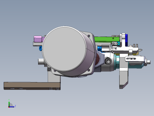 门板自动钻孔拉钉机构（sw19可编辑+工程图）左视缩略图