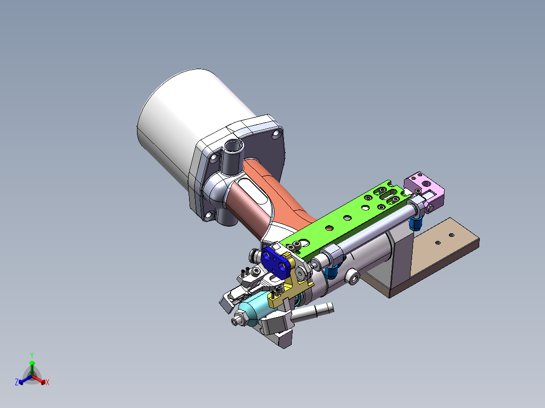门板自动钻孔拉钉机构（sw19可编辑+工程图）正等轴测图