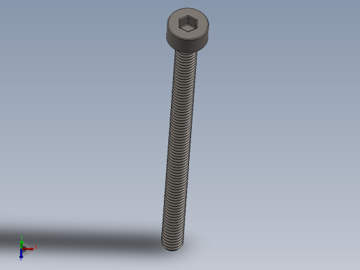 Screw_DIN_912_M2x30F_A2.SLDPRT公制内六角螺钉