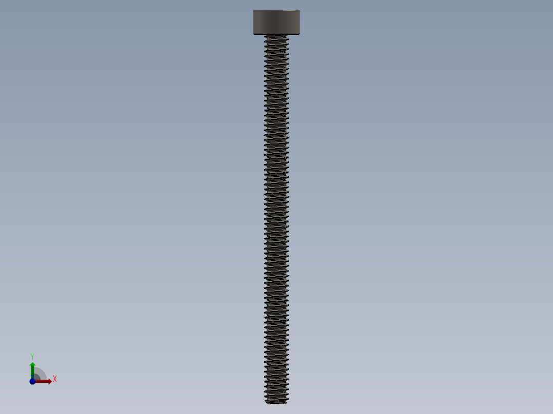 Screw_DIN_912_M2x30F_A2.SLDPRT公制内六角螺钉前视图
