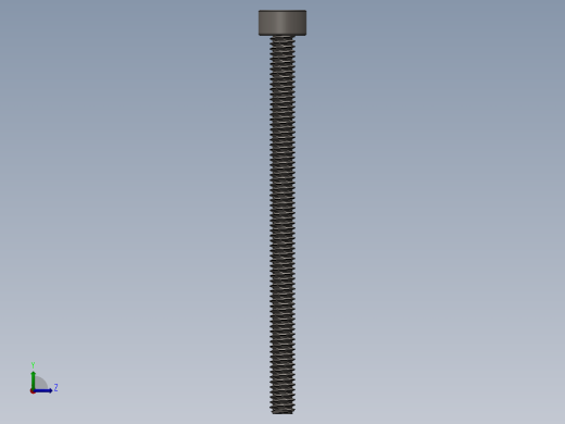 Screw_DIN_912_M2x30F_A2.SLDPRT公制内六角螺钉左视缩略图
