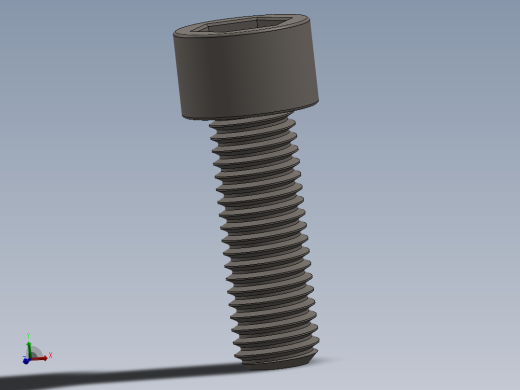 Screw_DIN_912_M10x30F_A2.SLDPRT公制内六角螺钉