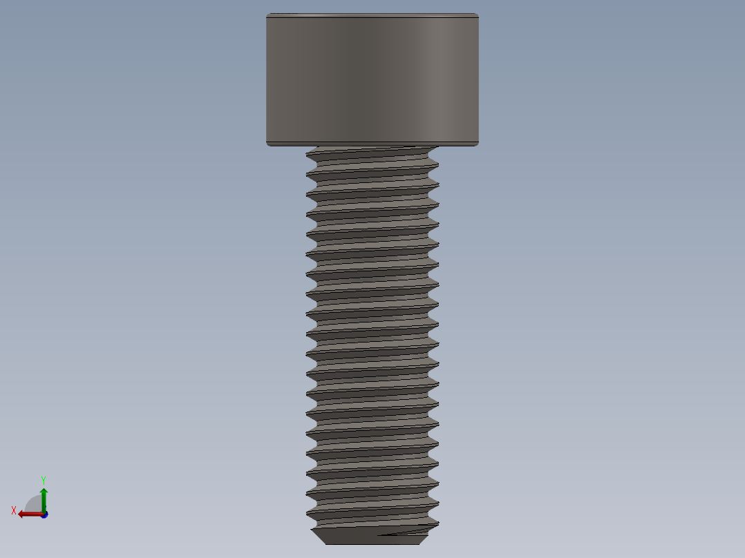 Screw_DIN_912_M10x30F_A2.SLDPRT公制内六角螺钉后视图