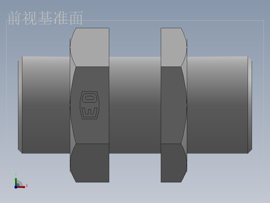 直通隔板接头、6D-30LN前视图