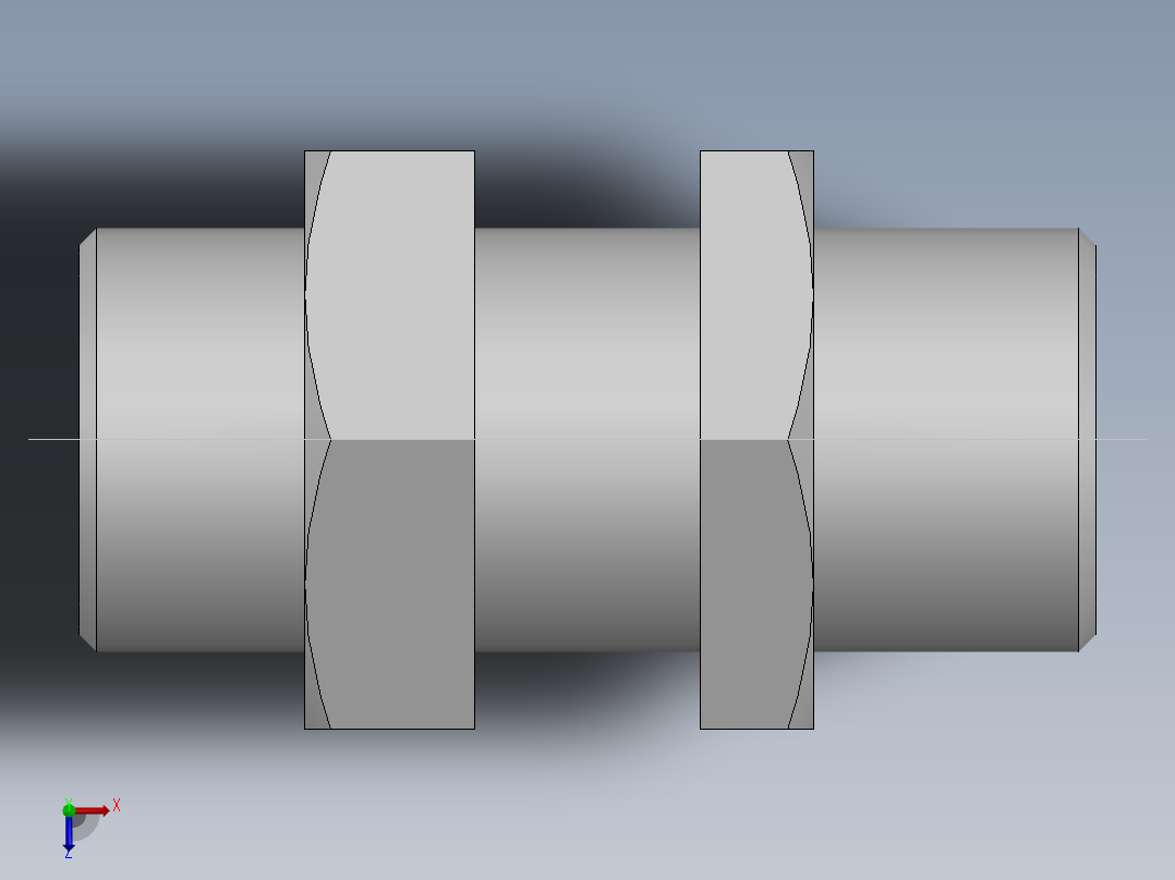 直通隔板接头、6D-30LN俯视图