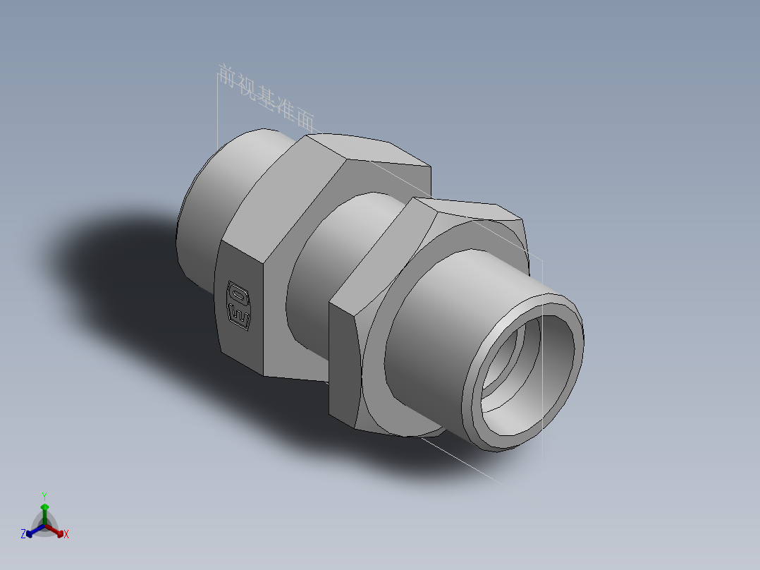 直通隔板接头、6D-30LN正等轴测图