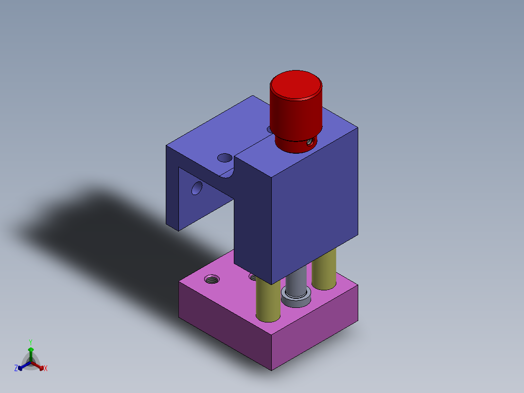 夹钳正等轴测图
