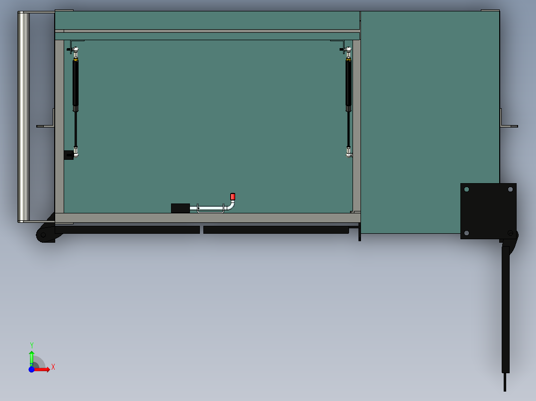 B2004057-移动工作台手推车前视图