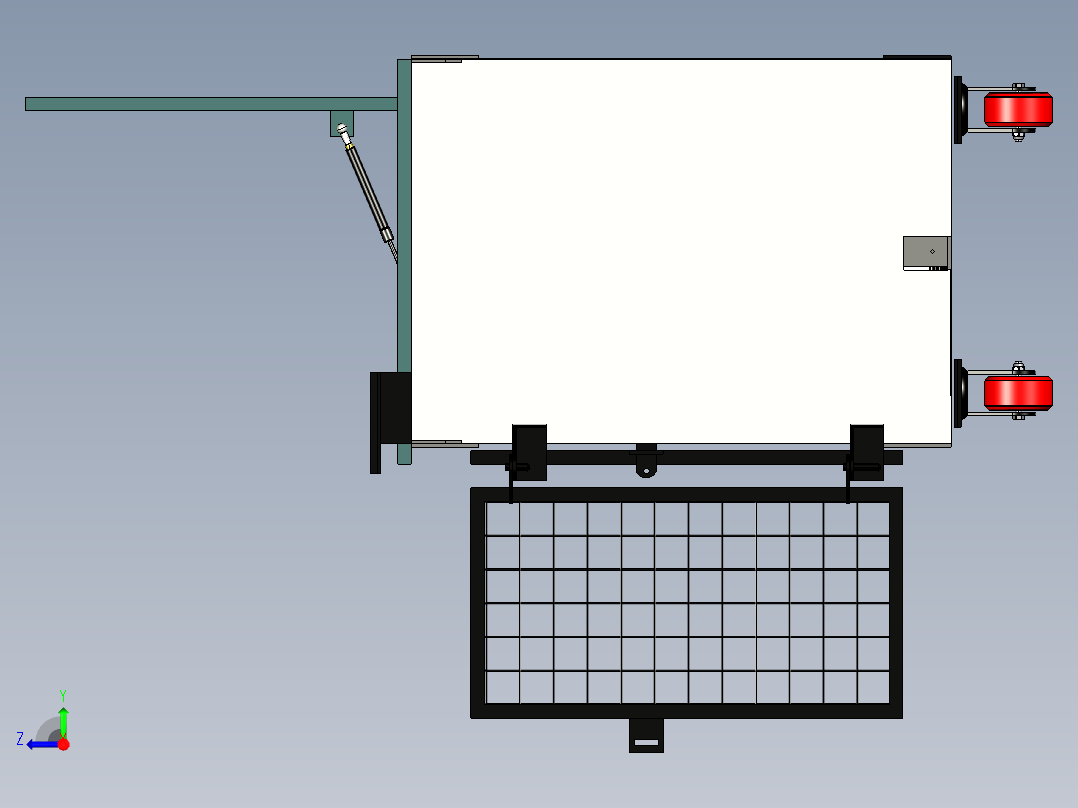 B2004057-移动工作台手推车右视图