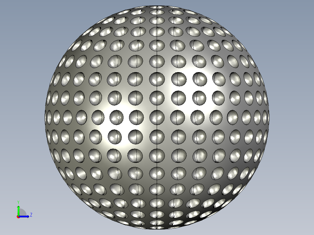 高尔夫球、高尔夫球小车、高尔夫球装备Golf ball -13 SW IGS STP.zip左视图