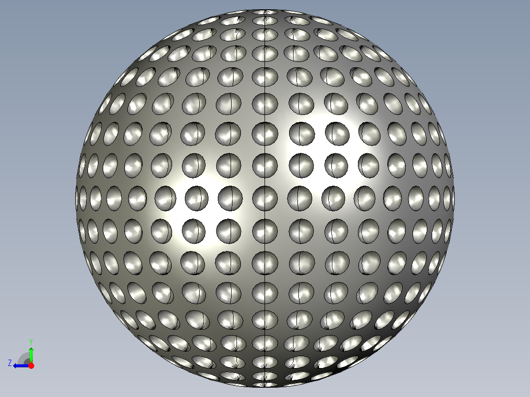 高尔夫球、高尔夫球小车、高尔夫球装备Golf ball -13 SW IGS STP.zip右视图