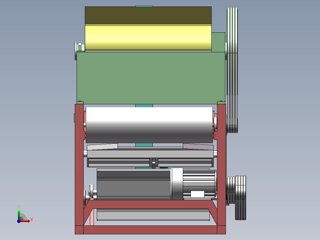 比重筛分机前视图