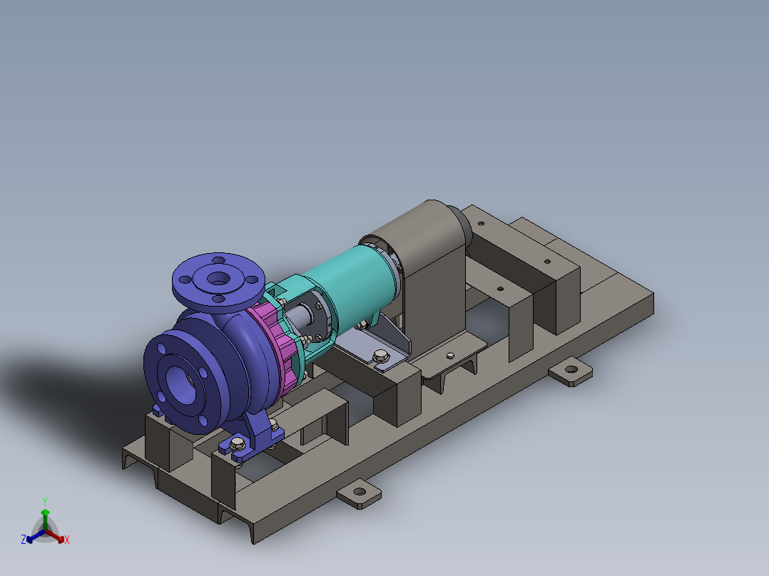 泵、水泵(73)正等轴测图