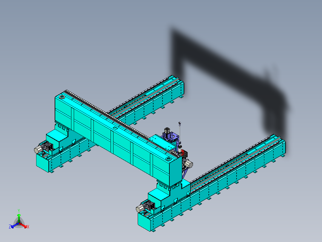 4040龙门钻铣床前视图